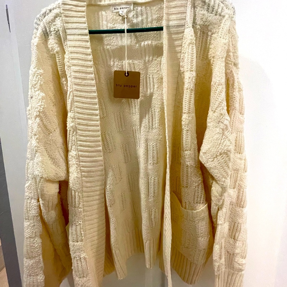 Blu Pepper Woman’s checkered cardigan, size L - Picture 2 of 8